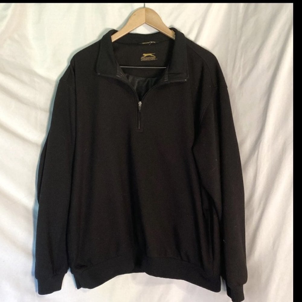 Slazenger Quarter Zip Top Mens Jacket XL Black